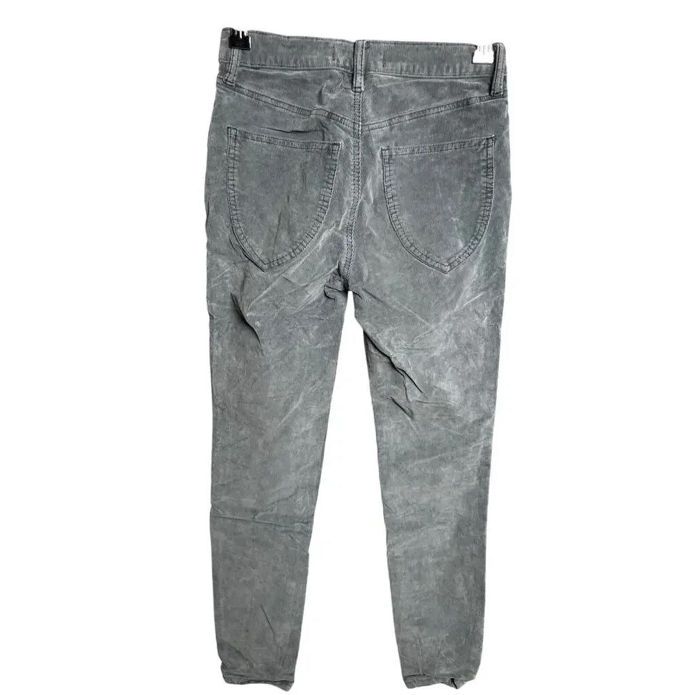 Free People We The Free Size 24 Women Corduroy Skinny Pants Gray